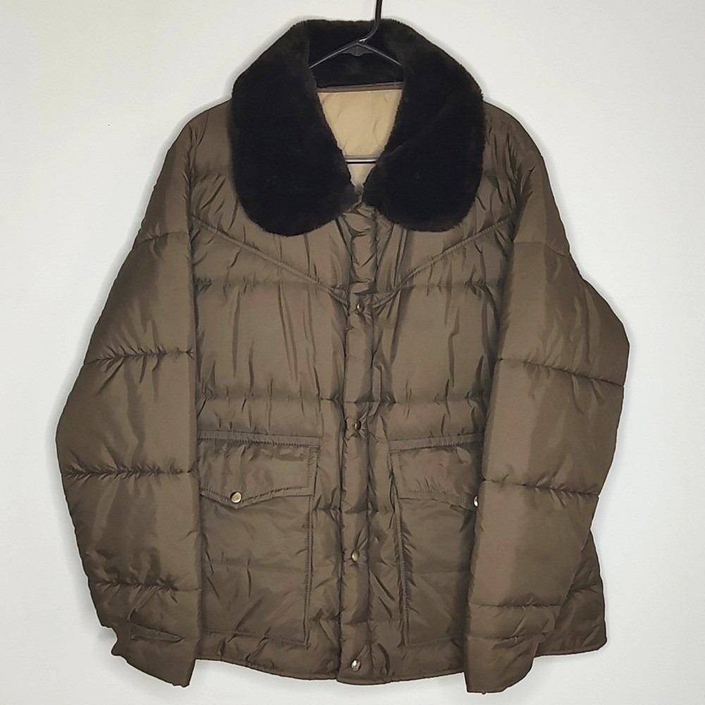 Vintage Wall's Blizzard-Pruf Puffer Jacket Brown
